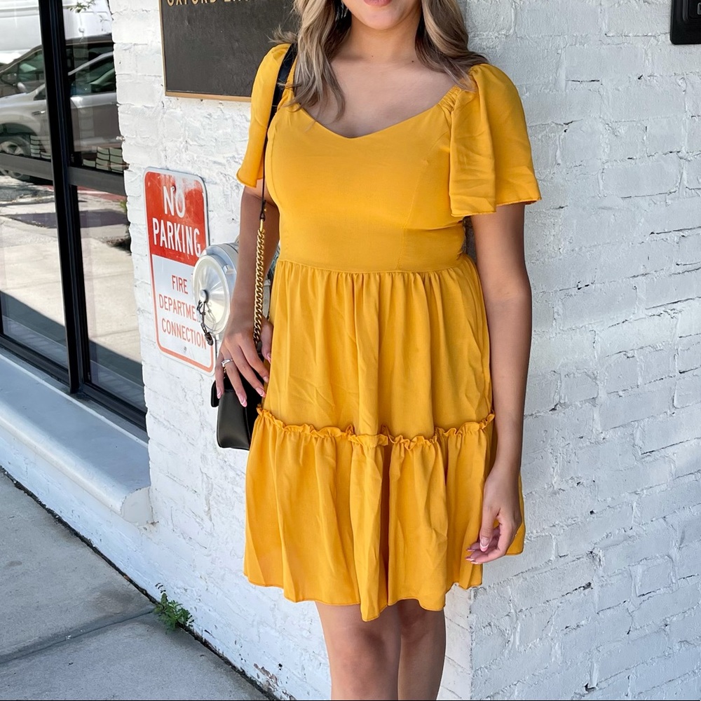 Shein small yellow dress